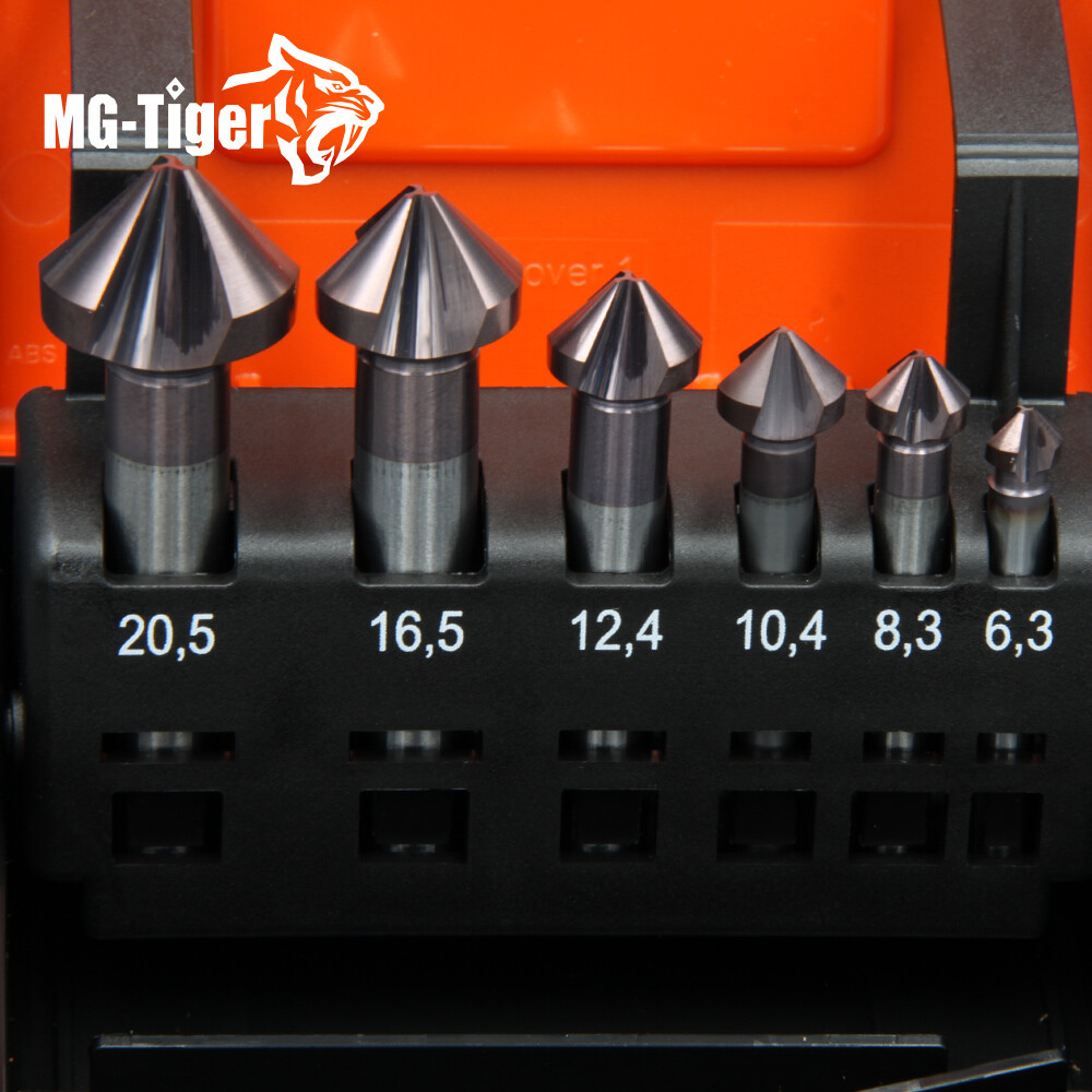 Solid Carbide DIN335C Countersink 6PCS