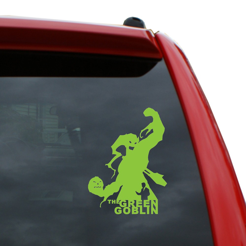 Green Goblin Vinyl Decal | Color: Lime Green | 5" tall