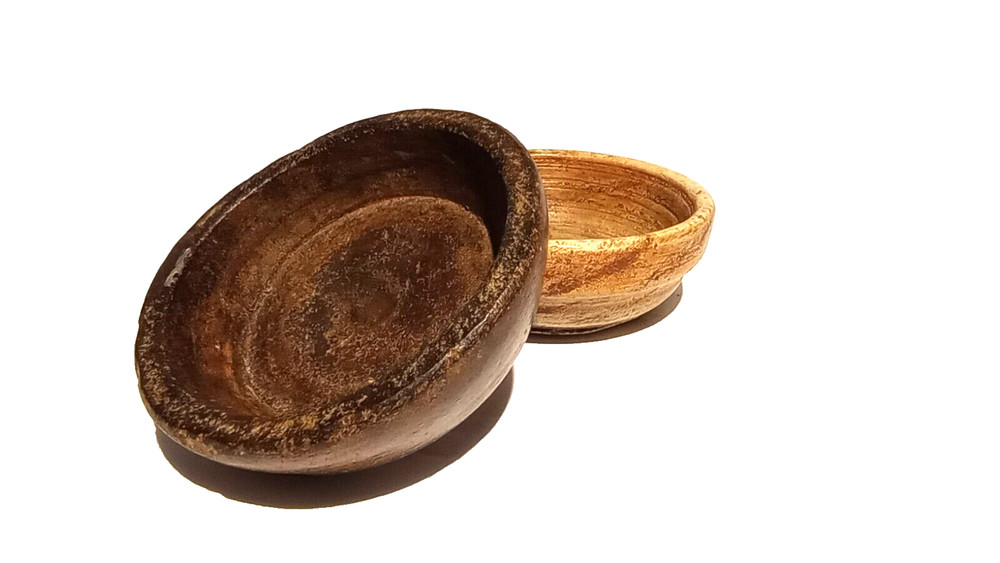 India 19th c hand carved stone spice bowls