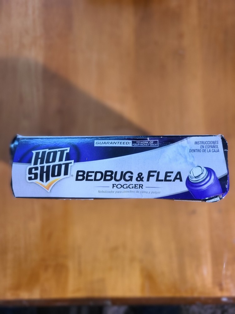 HOT SHOT Bedbug & Flea Fogger W Nylar 3 Cans 2 oz Spray - 1 Box Bed Bug Killer