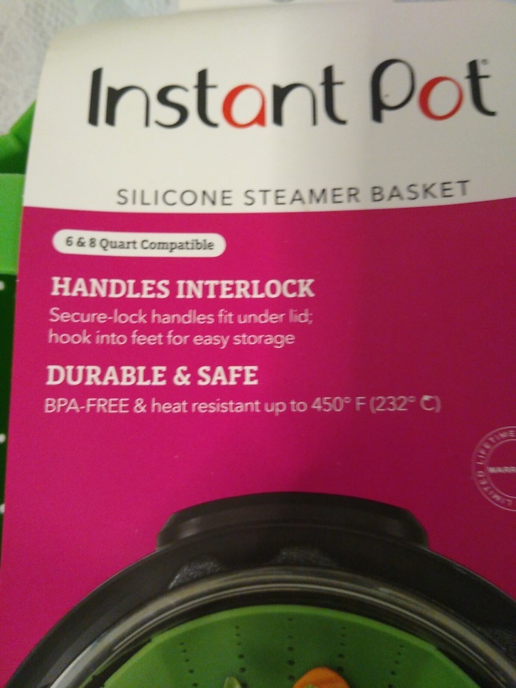 NEW Instant Pot Silicone Steamer Basket, Compatible with 6-Quart & 8-Quart