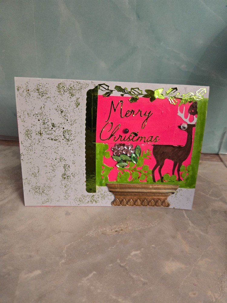 Handmade Christmas Card/Blank inside