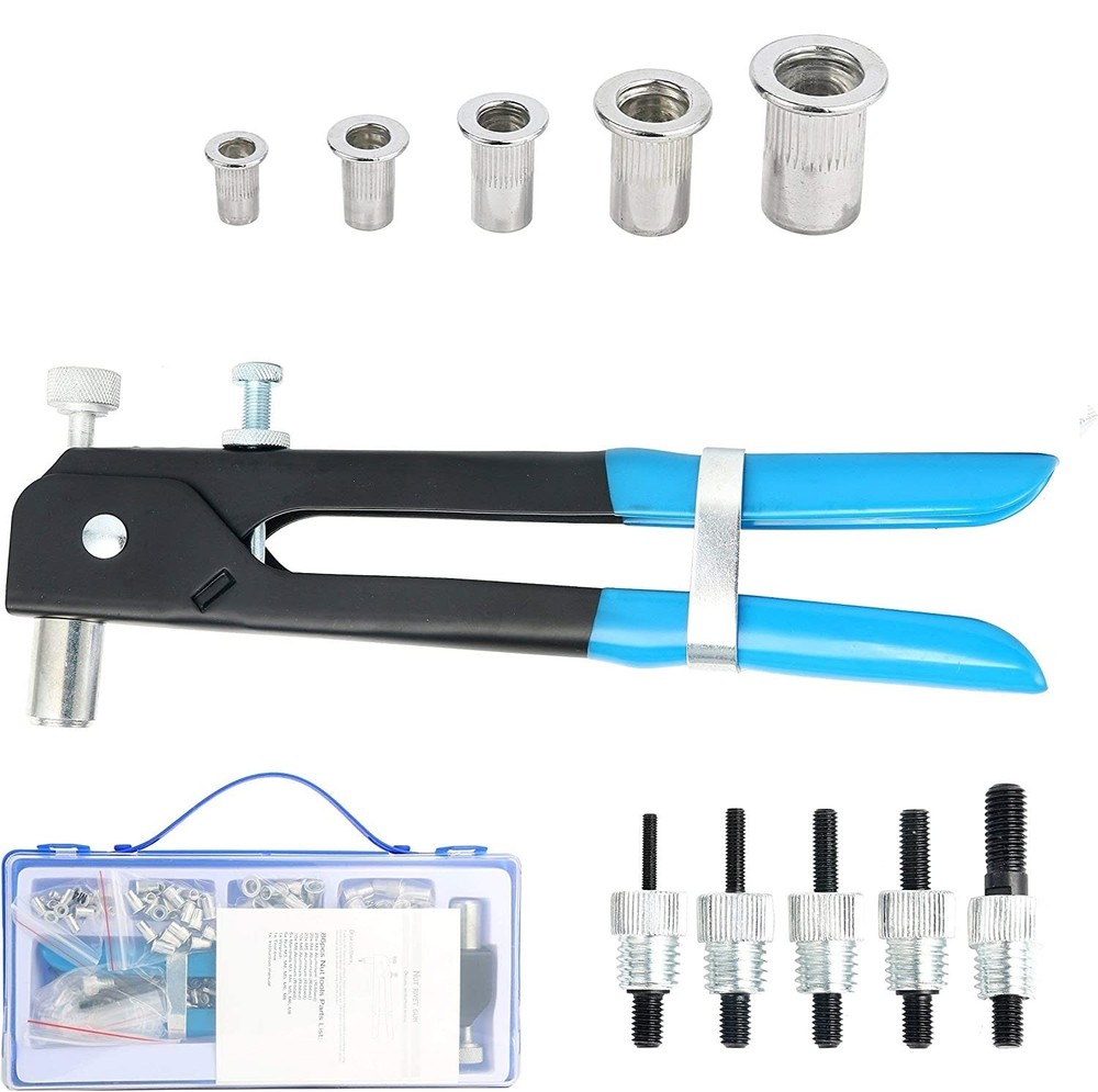 86pcs Heavy Duty Blind Rivet Nut Kit Set, Riveter Tool, JK-0081
