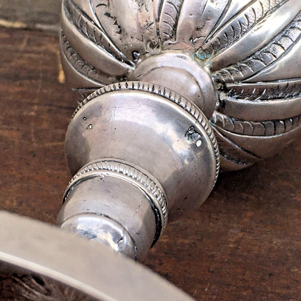 18th c. Spanish Colonial, So. American Hallmarked Silver Mate Cup & Bombilla
