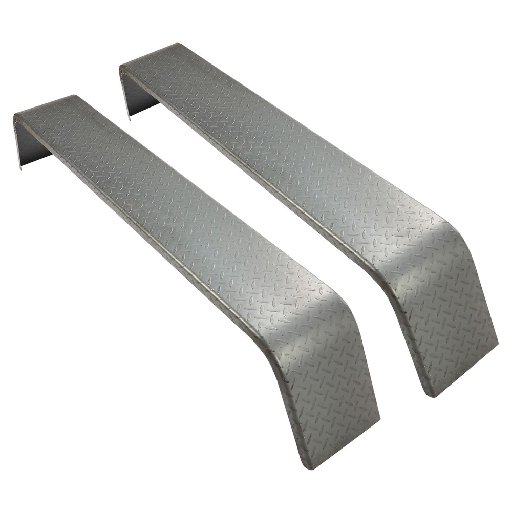 (2)- Steel Diamond Tread Plate Tandem Axle Trailer Fenders 10" X 72" X 13"