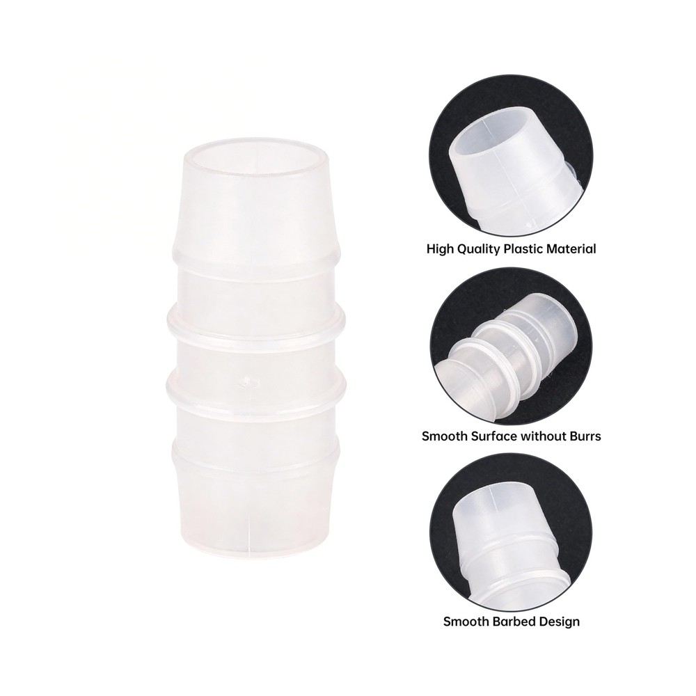 Quickun Plastic Hose Barb Fitting, 1/2" x 1/2" Barbed Splicer Mender Joint Ad...