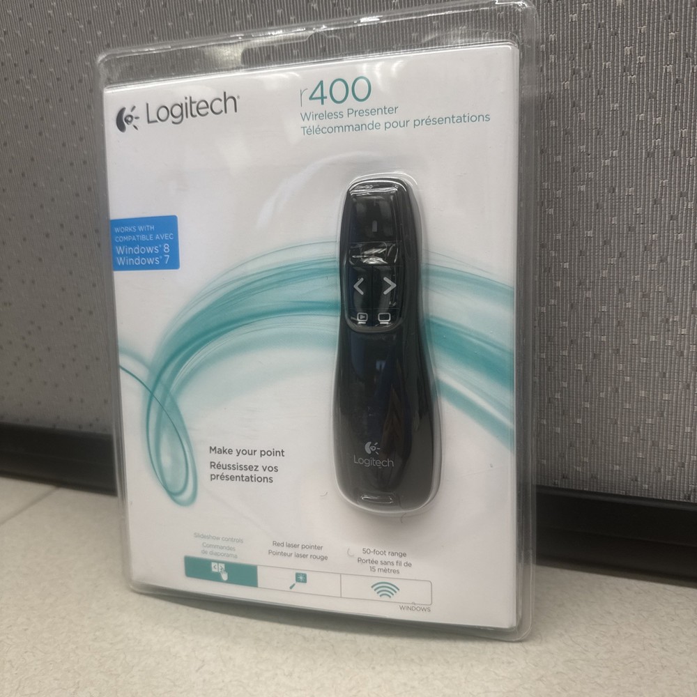 New Logitech R400 Presenter Remote Control and laser pointer