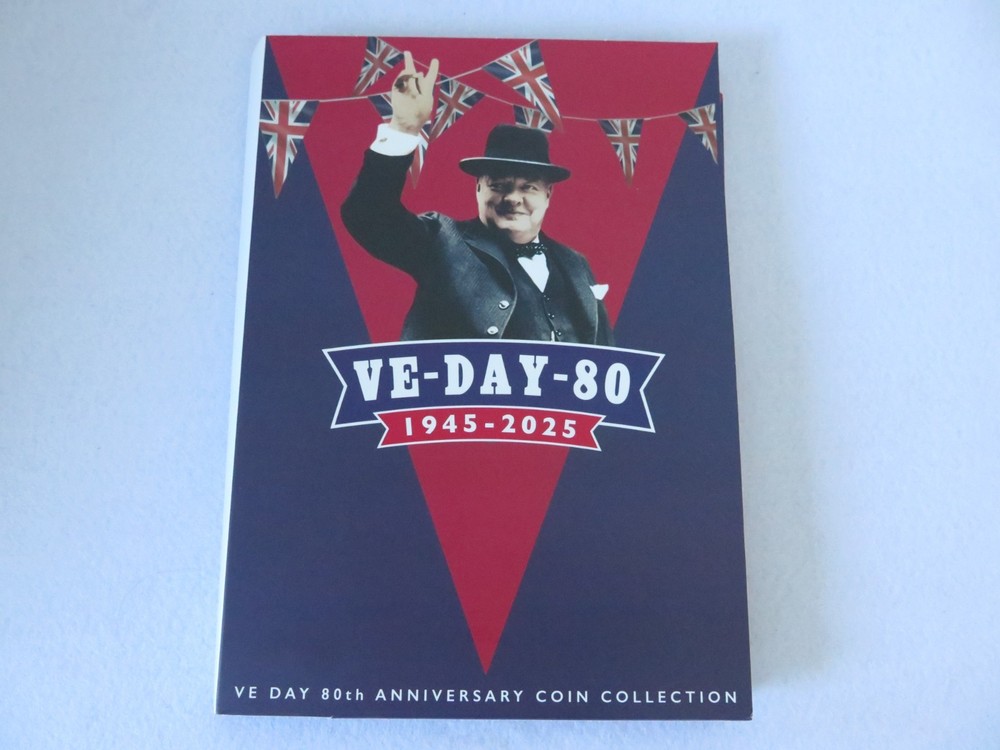 VE Day 80th Anniversary 2025 Coin Collection Full Folder Set Folder Certificates