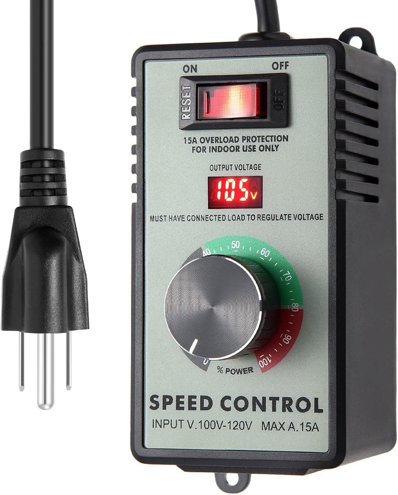 For Router Fan Variable Speed Controller Electric Motor Rheostat AC 120V 15A