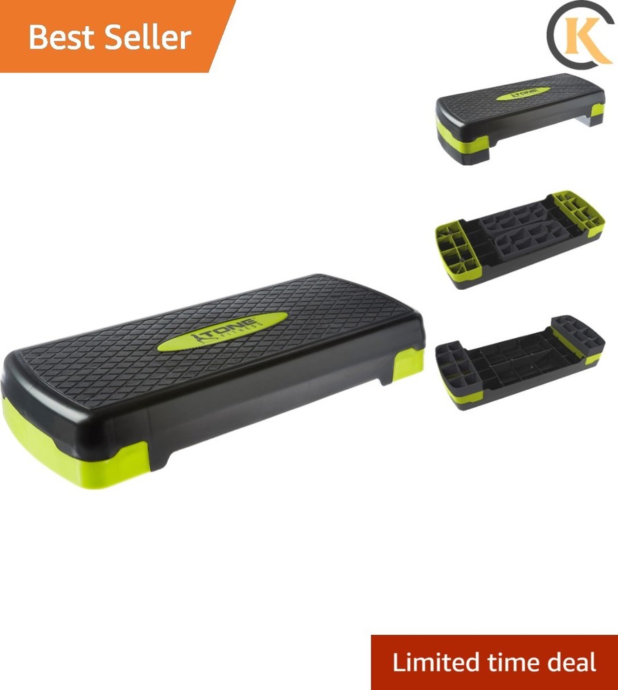 Versatile Exercise Step Platform – Yellow & Black – Supports 200 lbs Capacity