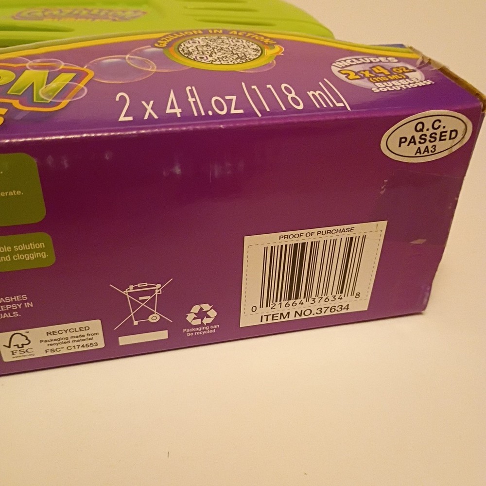 Gazillion Bubbles Double Bubble Blaster 2-in-1 Bubble Wand & Machine (Ages 3)