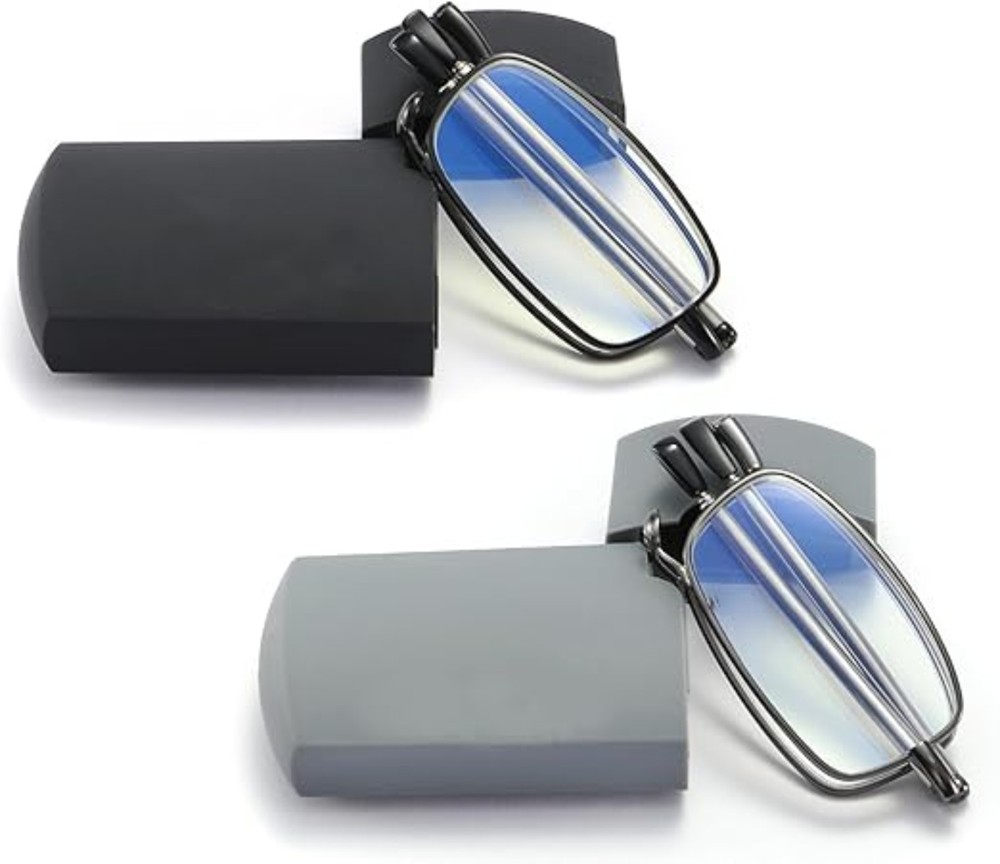 Sevenplus 2 Pack Foldable Reading Glasses Blue Light Blocking +2.00/+2.50/+2.75