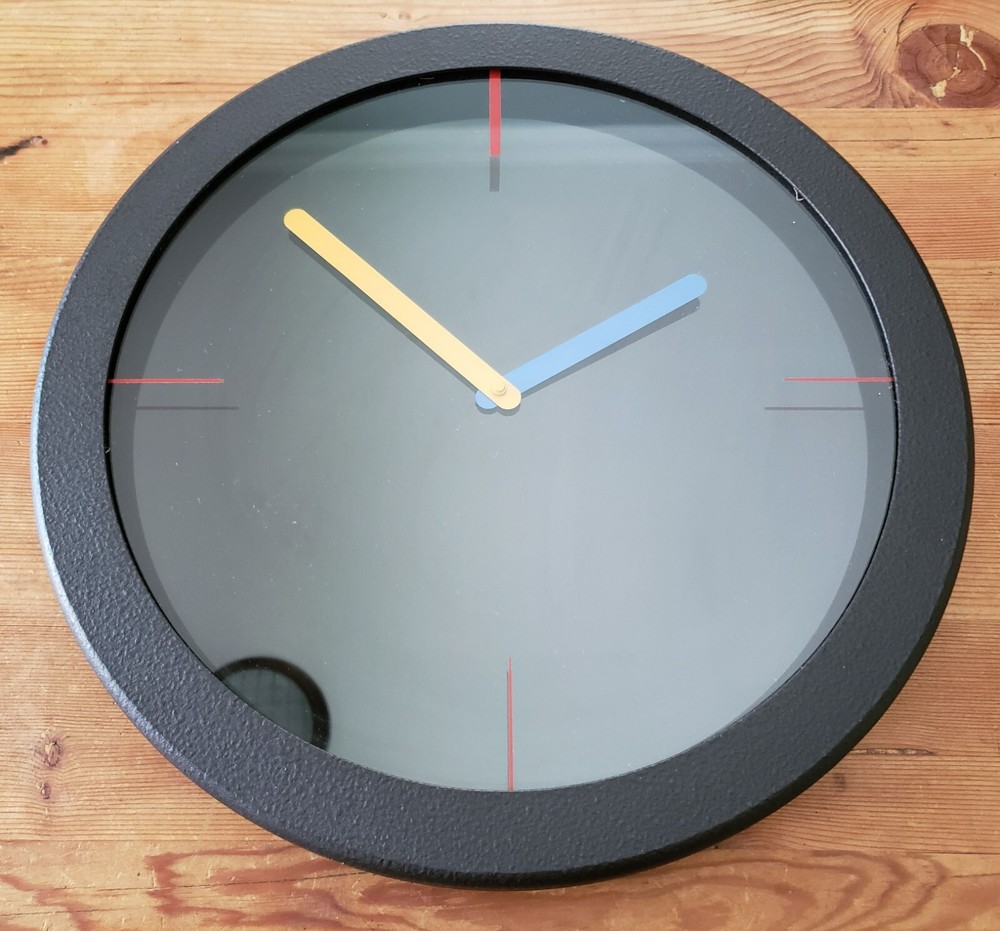 Vintage 80s Post Modern Empire Art Wall Clock Rare
