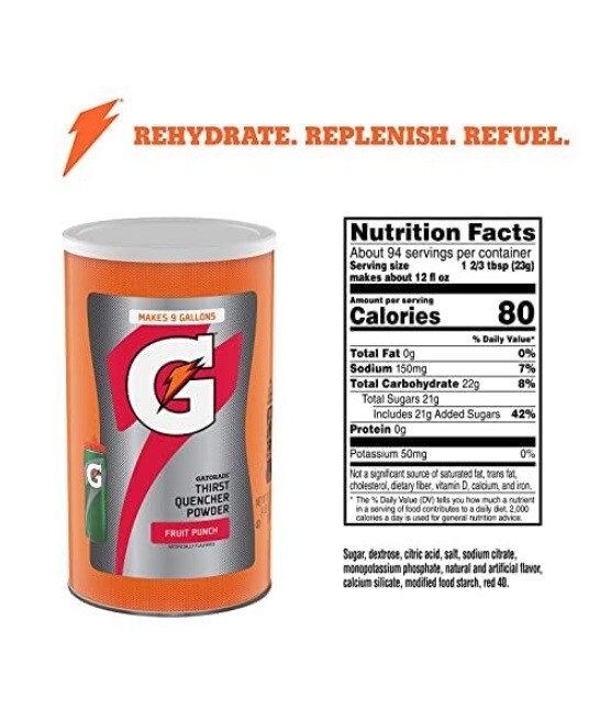 Gatorade Thirst Quencher Powder, Fruit Punch, 76.5 oz
