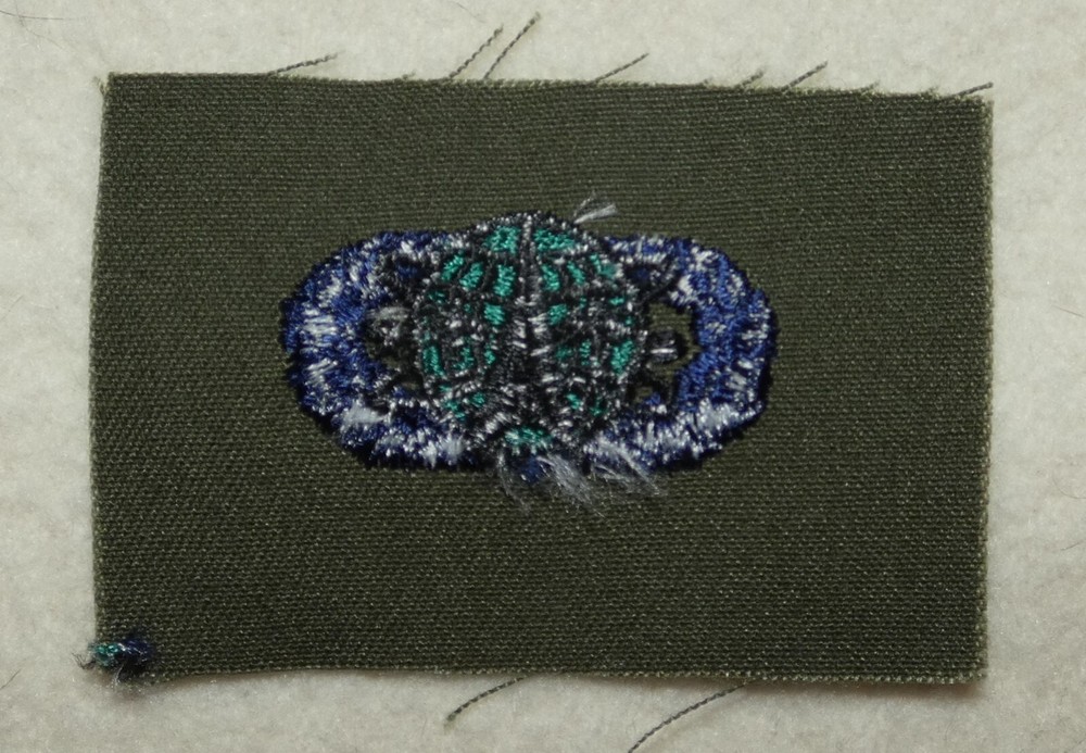 Original 1980s USAF Basic Space Operations subdued cloth (blue/olive green)