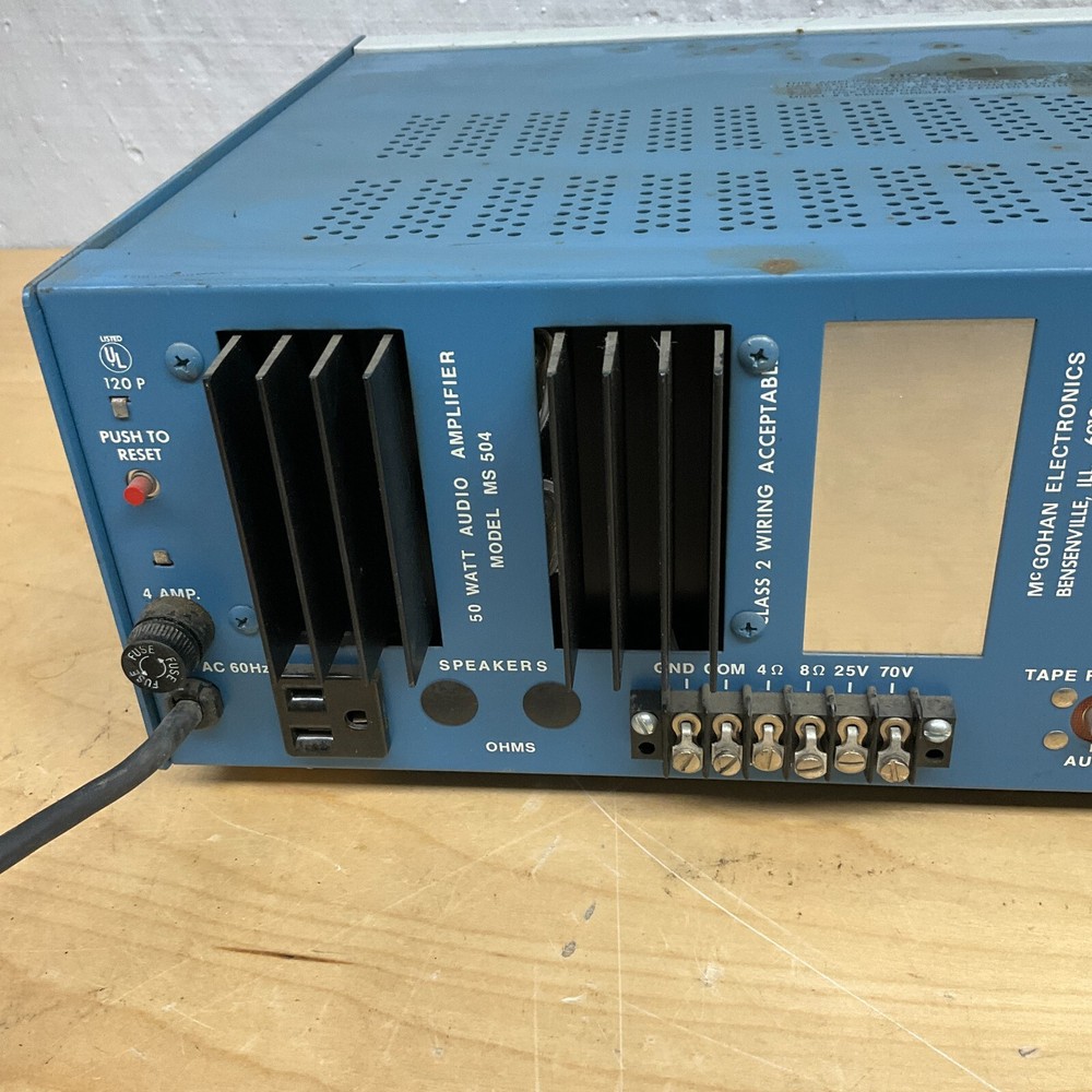 McGohan 50 Watt Amplifier Model MS504 Tested and Working