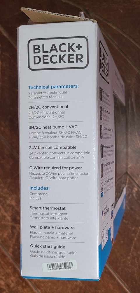 Black & Decker Wi-Fi Smart Thermostat PRO ~7 Day Programmable~ #CT7901A