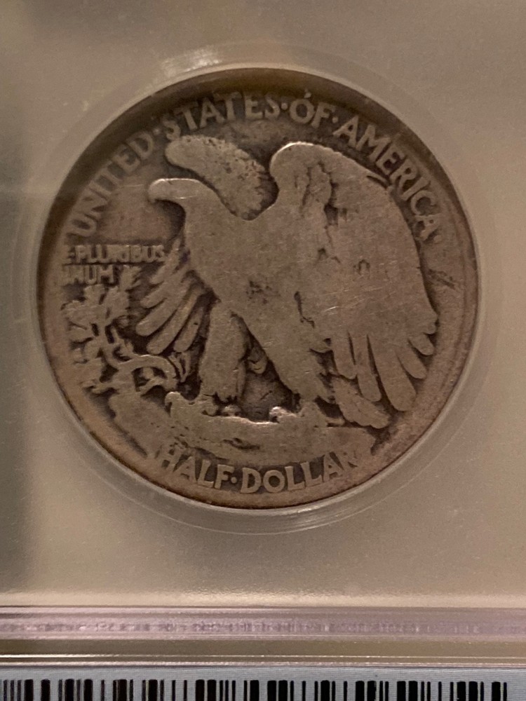 1921 walking liberty half dollar ICG AG3