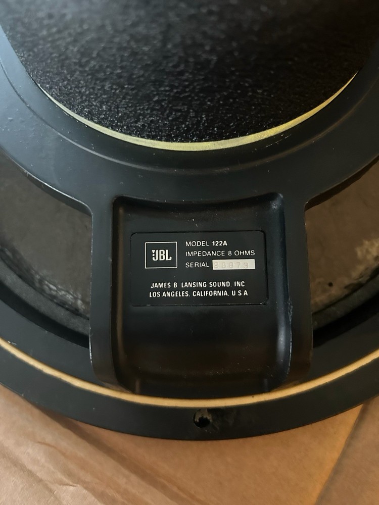 JBL  Model 122A  Serial # - 28873 Speaker/Woofer