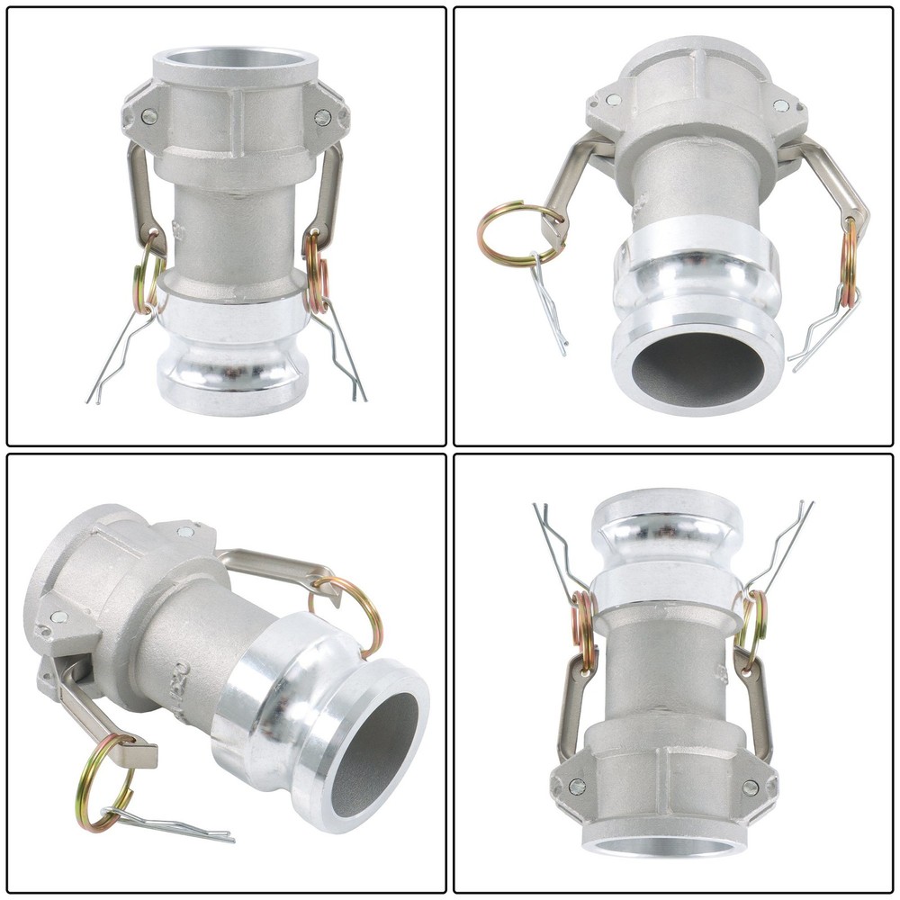 Type 1.5" to 2" DA1520 Camlock Coupling, Aluminum, Quick Disconnect Fitting
