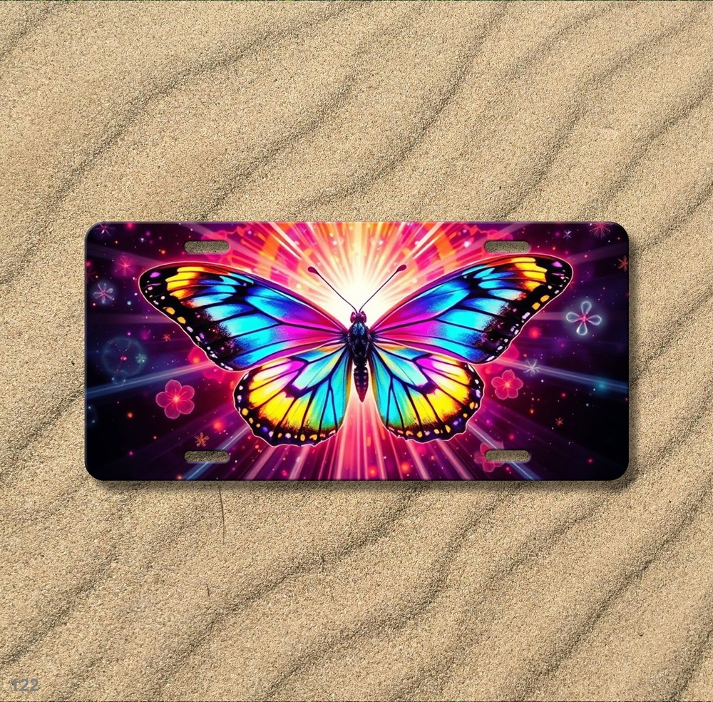 Fantasy Butterfly License Plate Front Plate Custom Text Available Dreamy Butterf