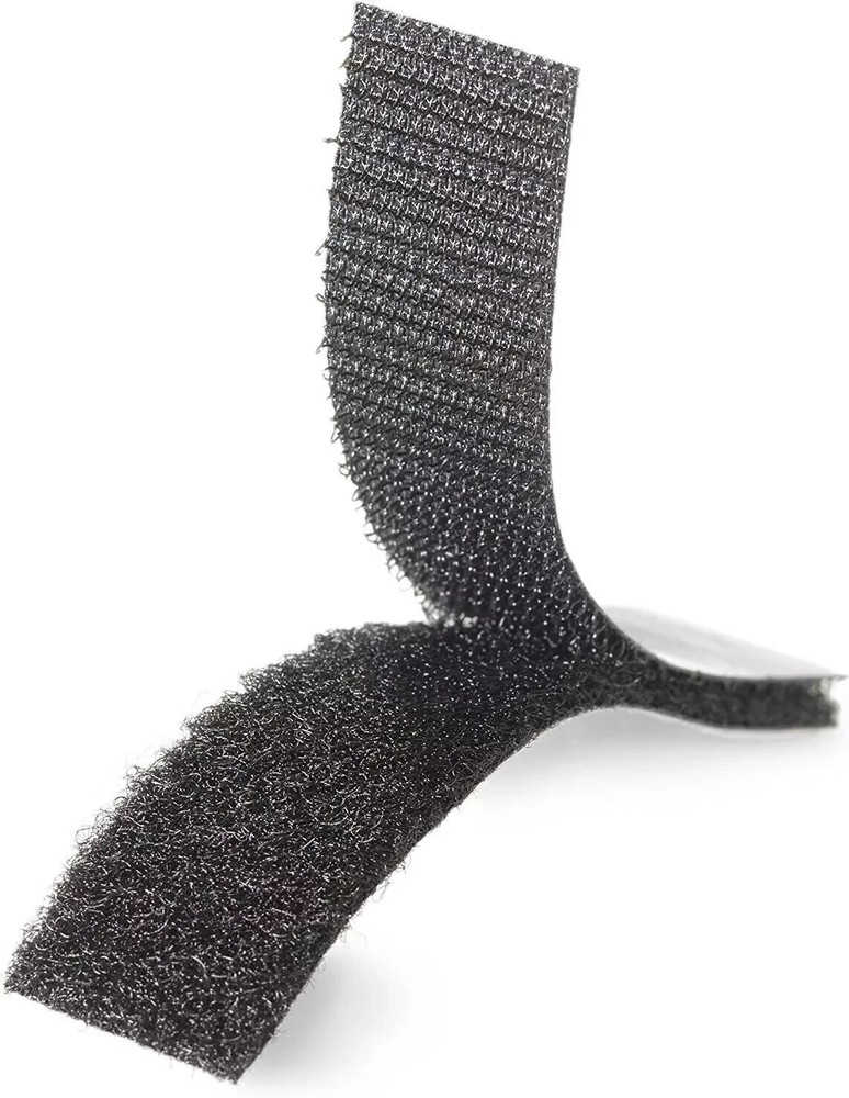 20 Sets Heavy Duty Hook & Loop Adhesive Strips 1x4” Black Sticky Back Fastener