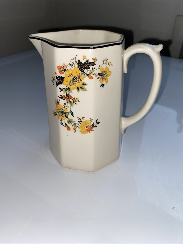 Vintage Homer Laughlin Yellow Flowers Pitcher