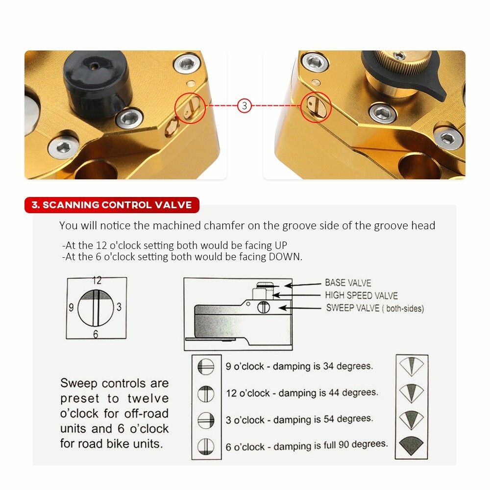 Motorcycle Universal Adjustable Steering Damper Stabilizer Safety