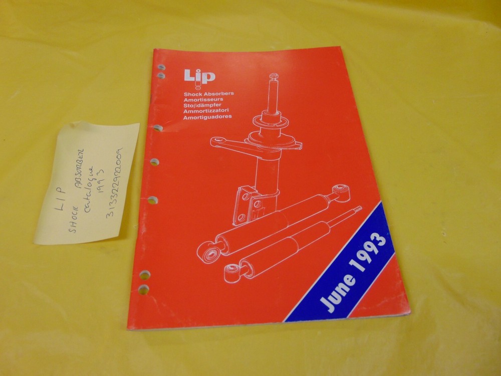 LIP SHOCK ABSORBER PARTS CATALOGUE DATED 1993