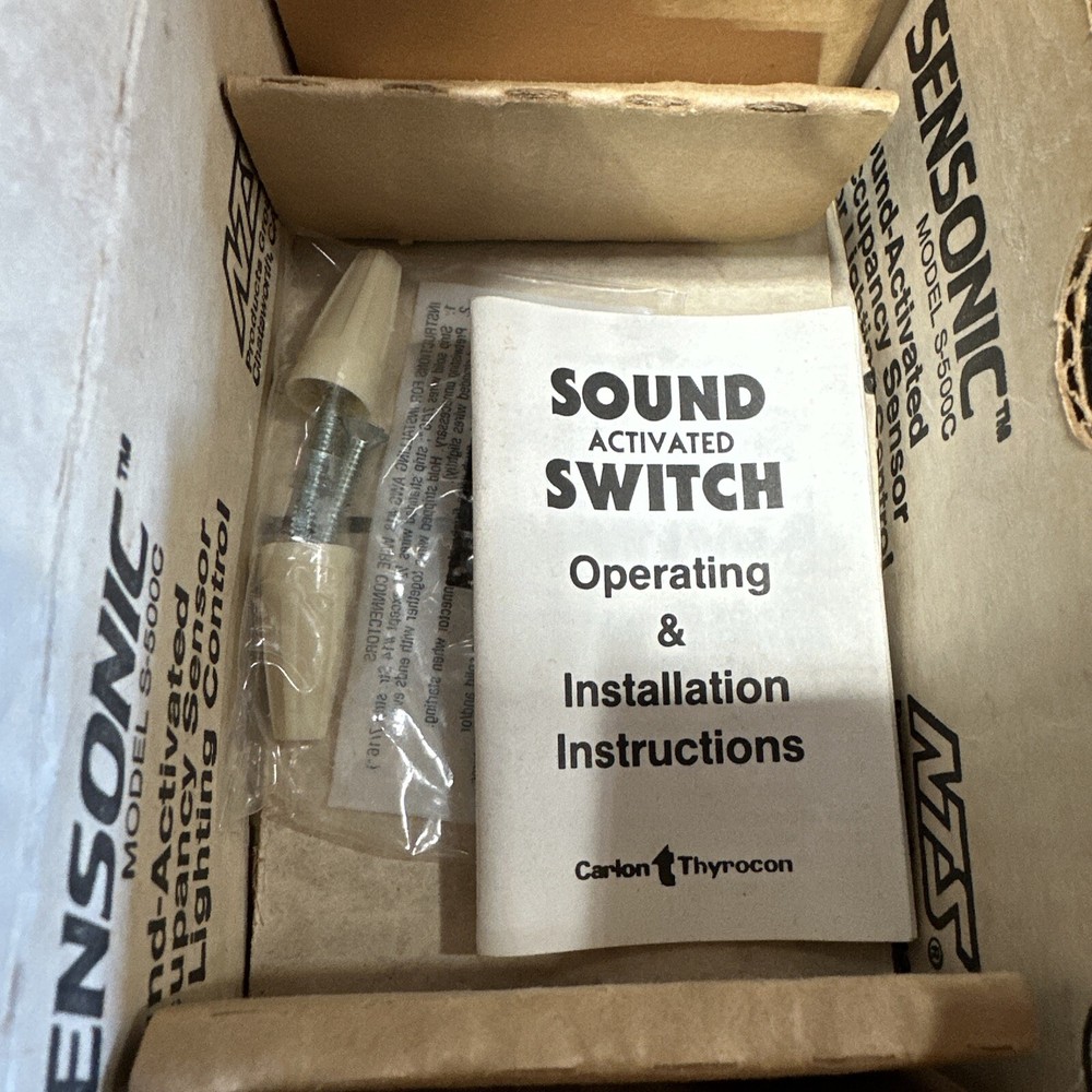 ⚡️Sensonic 3A163 S-500 Sound Activated Occupancy Sensor for Lighting Control⚡️