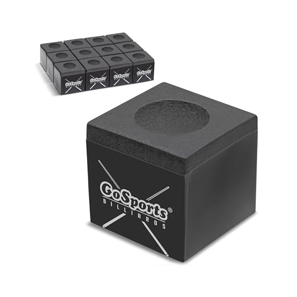 Pool Cue Chalk Cube - Premium, 12 Pack, Multiple Colors (Black)