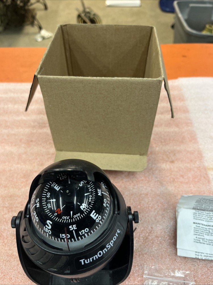 Boat Compass With Mounting Bracket Open Box