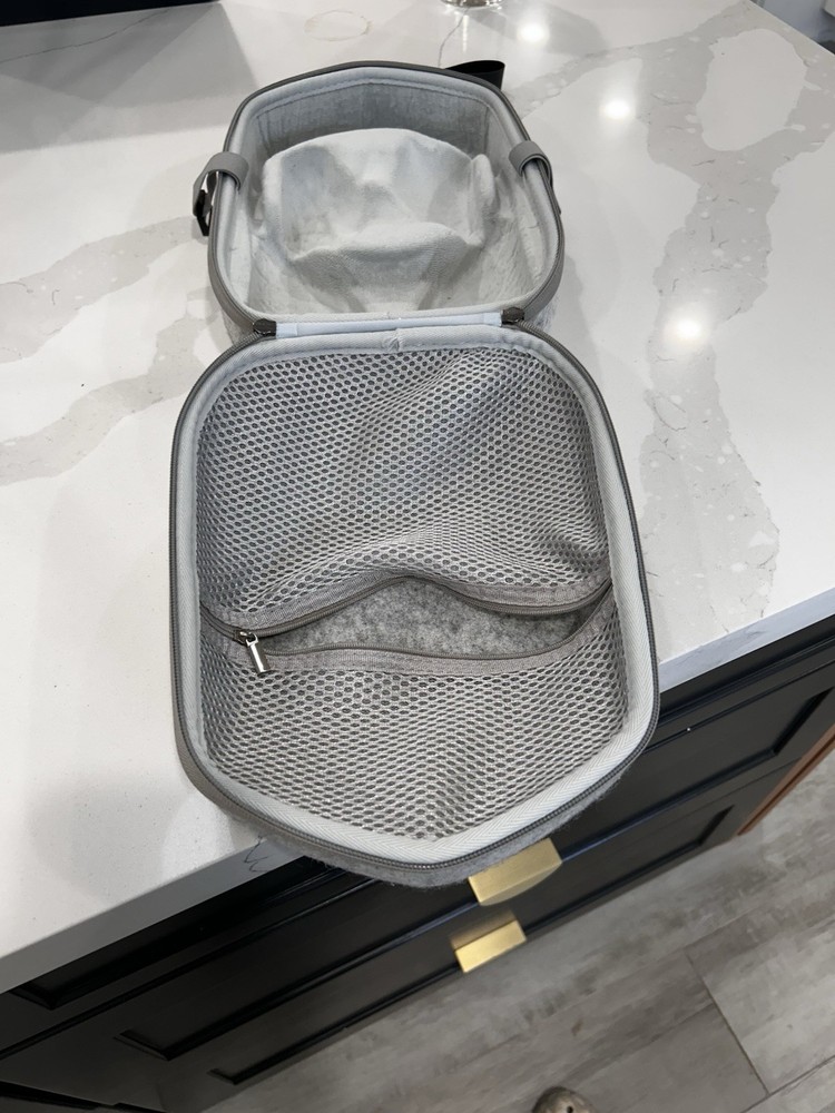 Gray VR Headset Carrying Case with Mesh Pocket