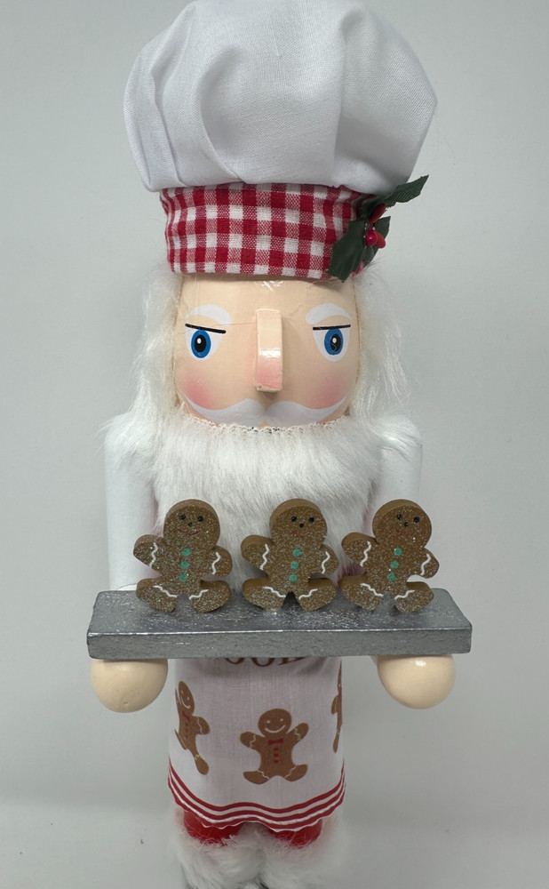 Christmas Gingerbread Baker Nutcracker Soldier, Chef Nutcracker, NEW, 15"