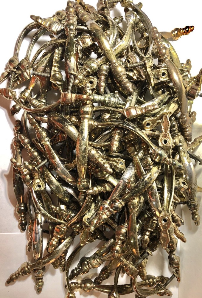 10 Metal Drawer Pulls 5.25” Long. 1977