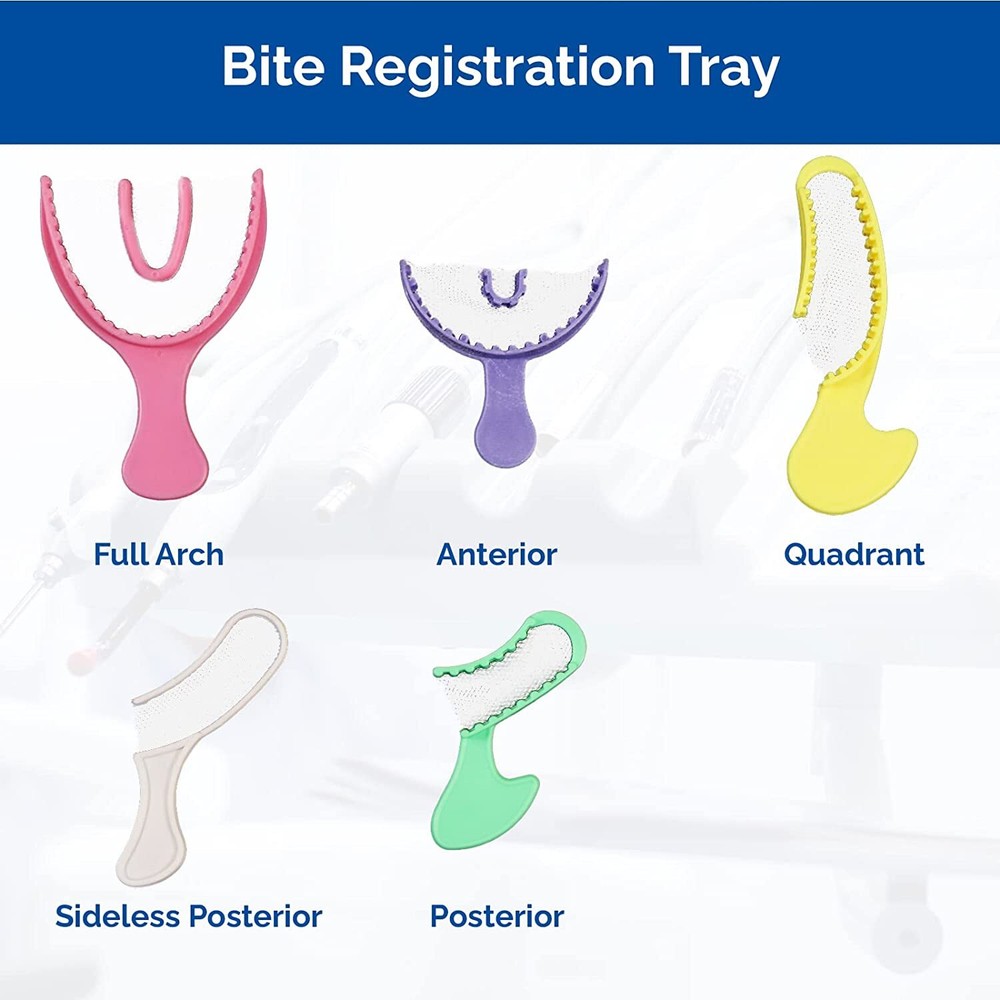 Dental Impression Bite Registration Triple Trays Mold (Choose Size & Quantity)