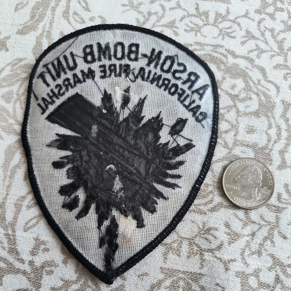 California Fire Marshal Arson-Bomb Unit Subdued Patch ++ Mint CA