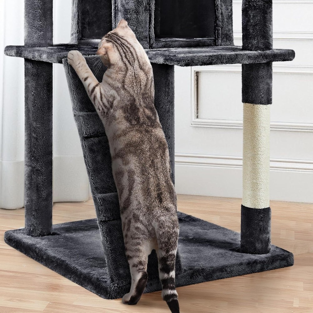 Larget Cat Tree, 80in Multi-Level Cat Tower with Cat Scratching Posts, Double...