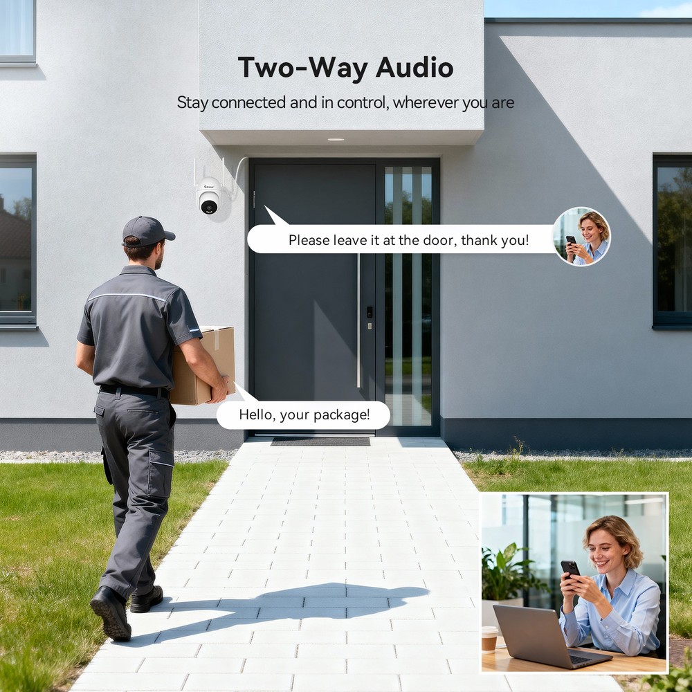 5MP WIFI Security Camera System Outdoor Wireless Audio Home NVR Auto-Tracking