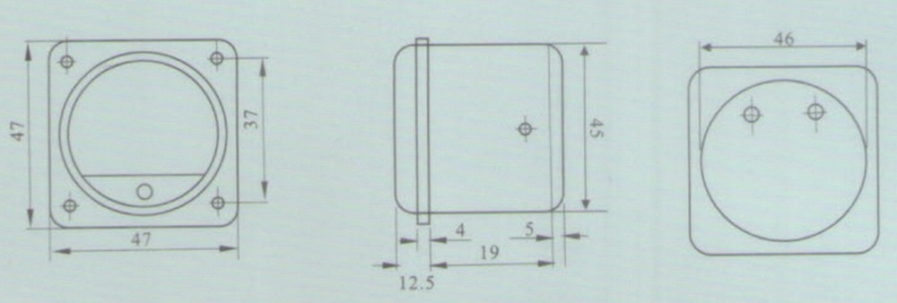 1pc DC 0- 50mV millivolt Analog Voltmeter Analogue Voltage panel meter SO45