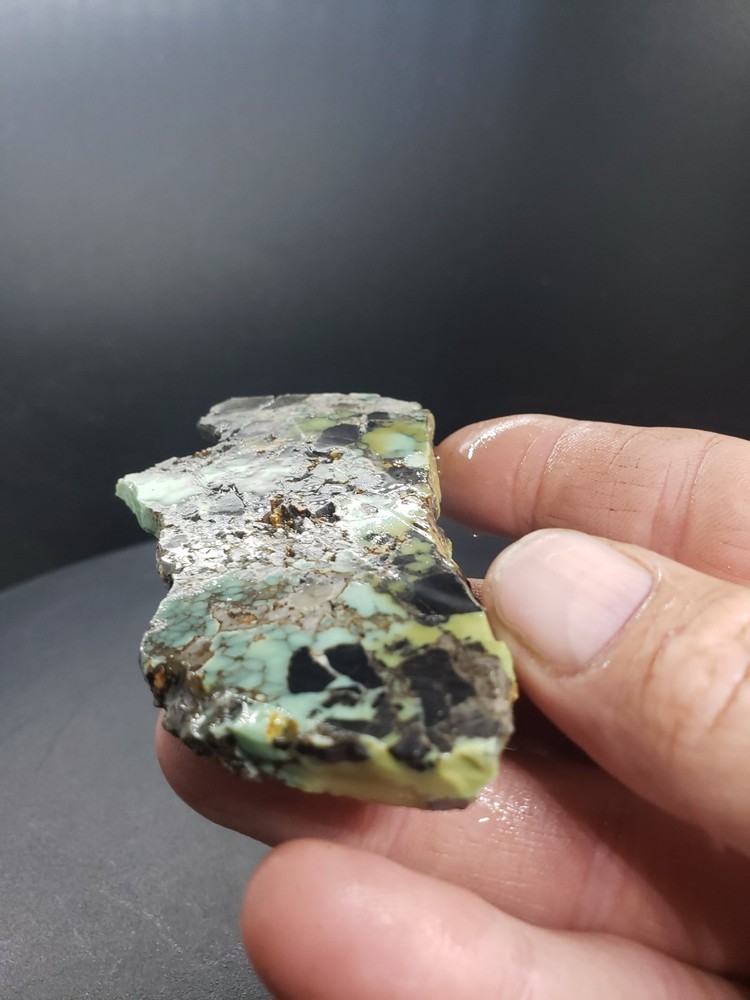 Polychrome Frog Blossom Variscite Slab