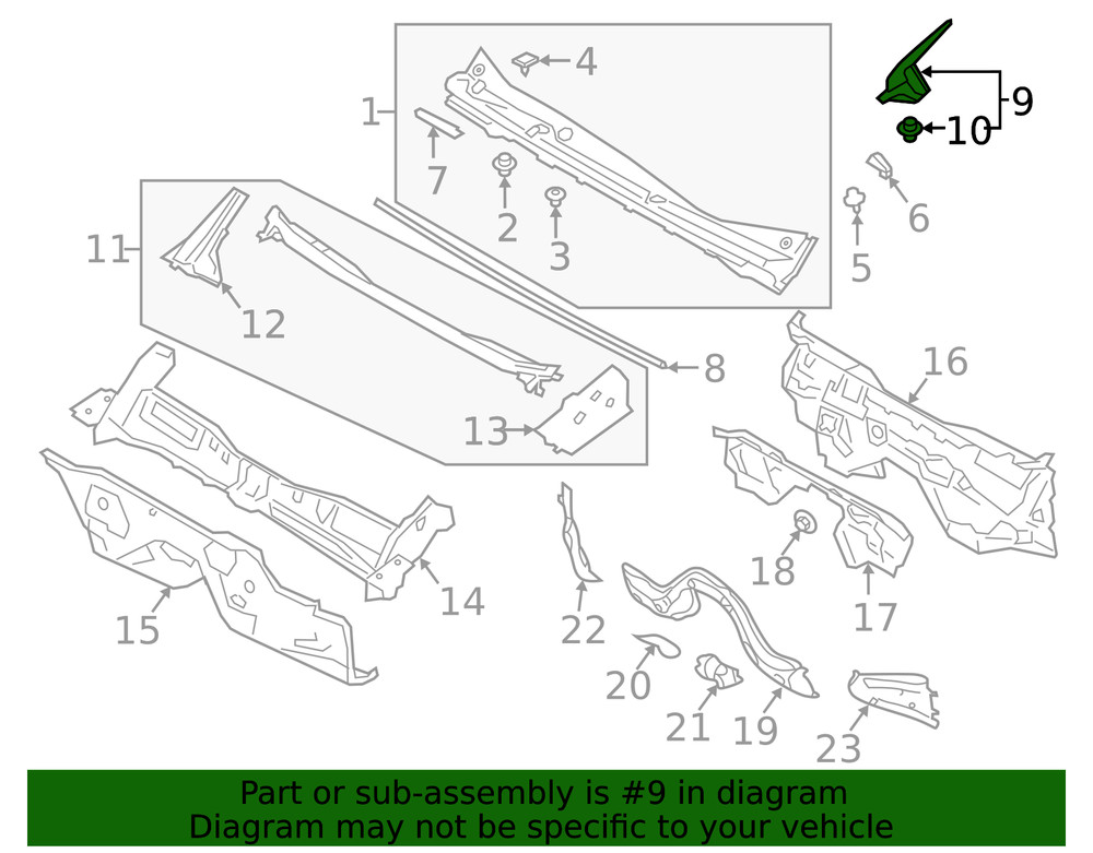 Genuine Subaru Side Panel 91423fl01a