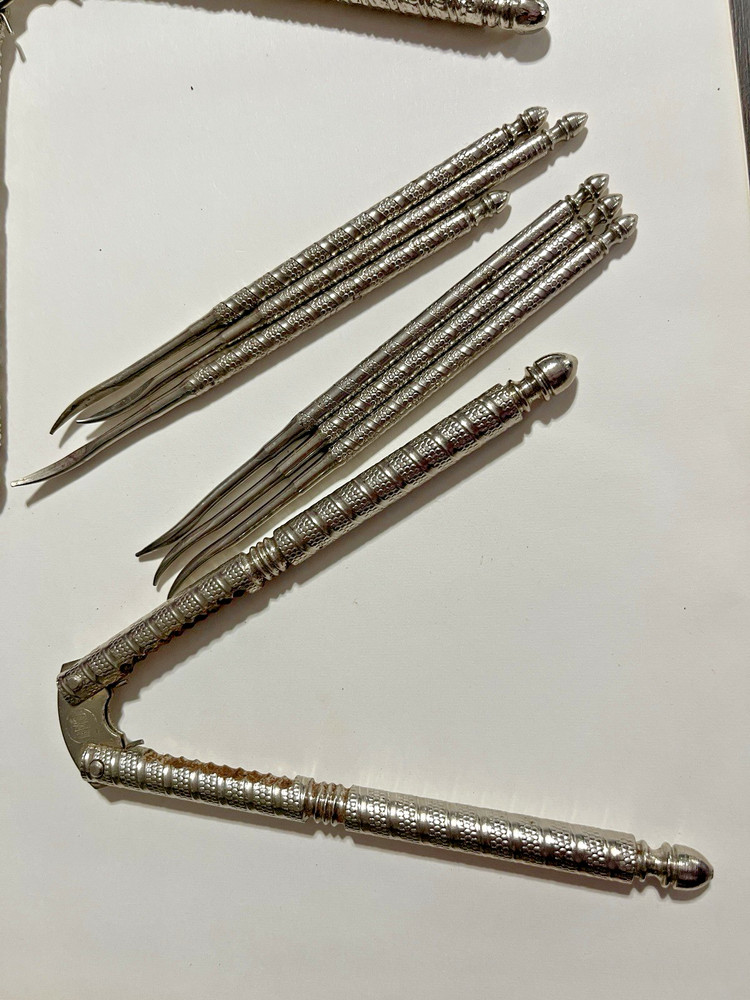 Vintage Nutcracker Set with 2 Nutcrackers and 6 Picks HMQ + Unbranded