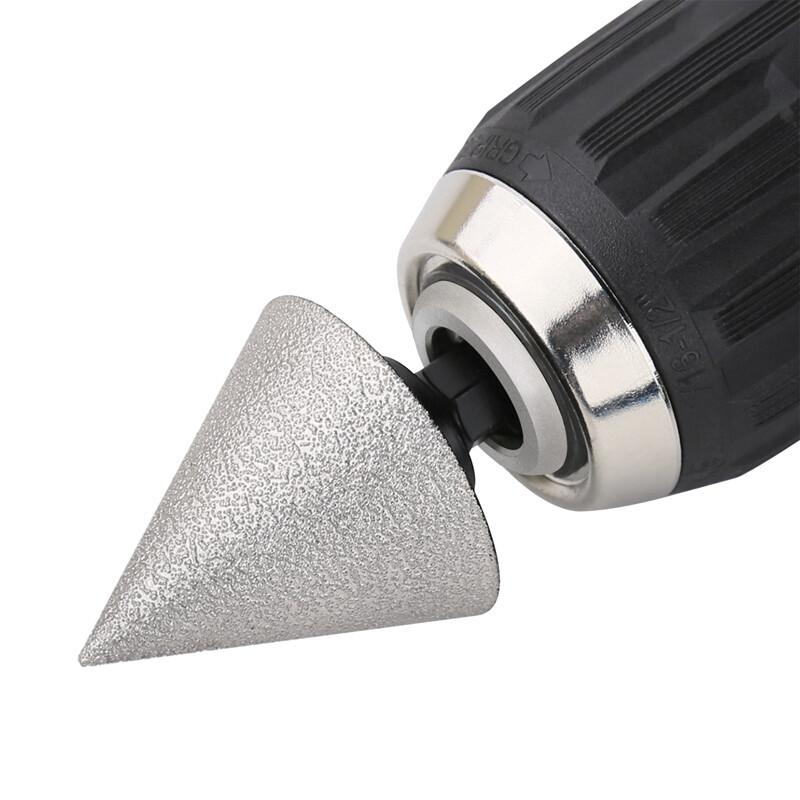 1-3/8" 35mm Diamond Chamfer Countersink Finger Cone Milling Drill Bit Hex Shank