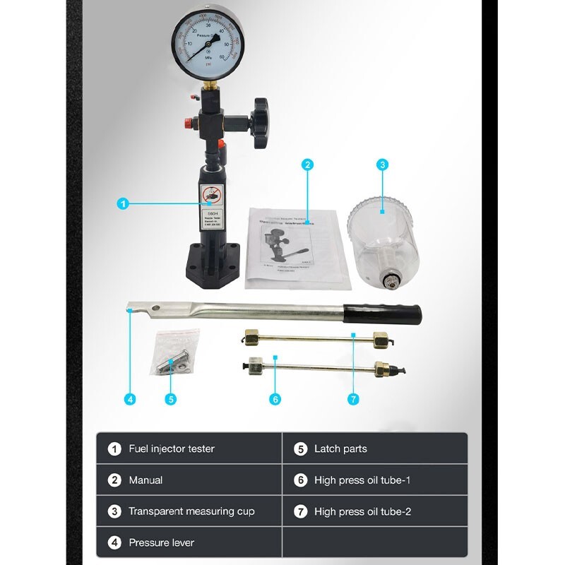 S60H Nozzle Calibrator Injector Tester 60MPa 1000ML Diesel Fuel Testing Tool