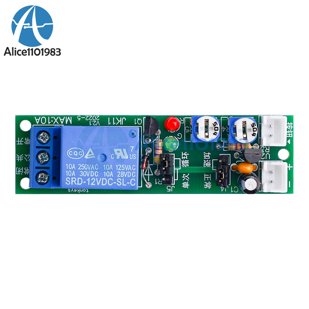 DC 5V 12V 24V 0-24h Adjustable Cycle Timer Delay Relay Module On/Off Switch