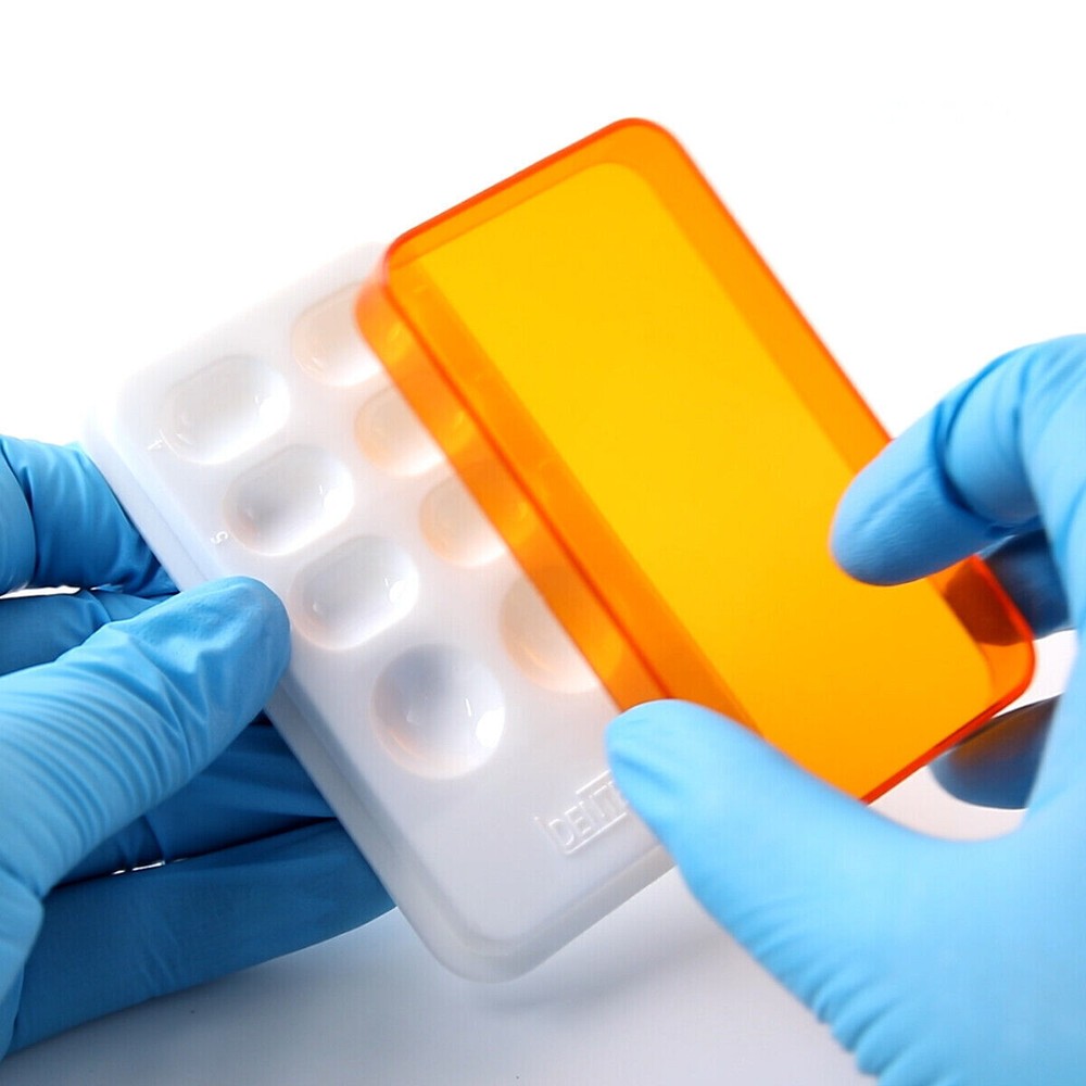 8 Hole Dental Shading Light Veneer Storage Box Teeth Patch Organizer Case Holder