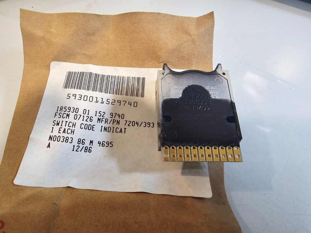 ELECTRO SWITCH SWITCH CODE INDICATOR 7204-393 5930-01-152-9740 F18 ACFT