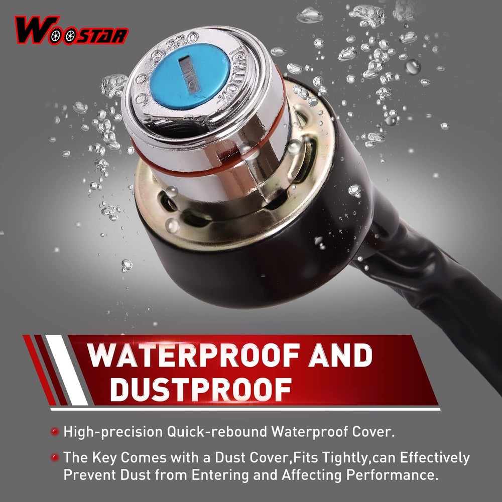 6 Wire Ignition Key Switch On Off 2 Position Replacement for 50cc 70cc 90cc 1...