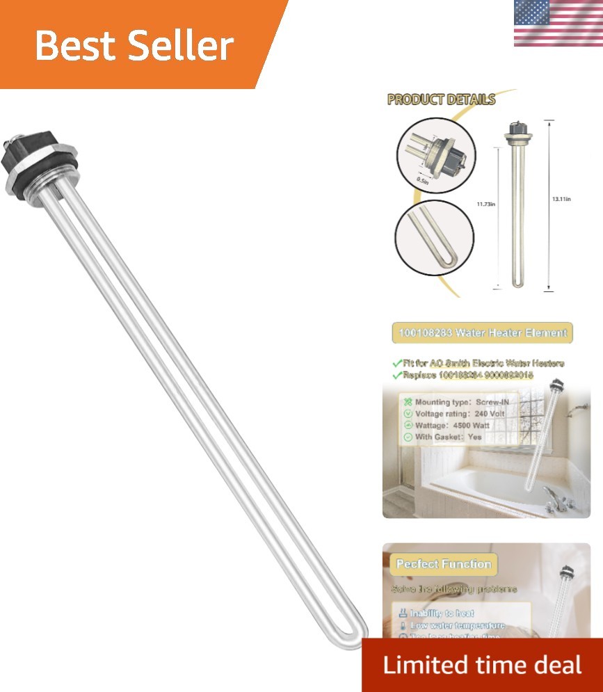 High-Quality 4500W 240V Water Heater Element for AO Smith Models - Easy Install